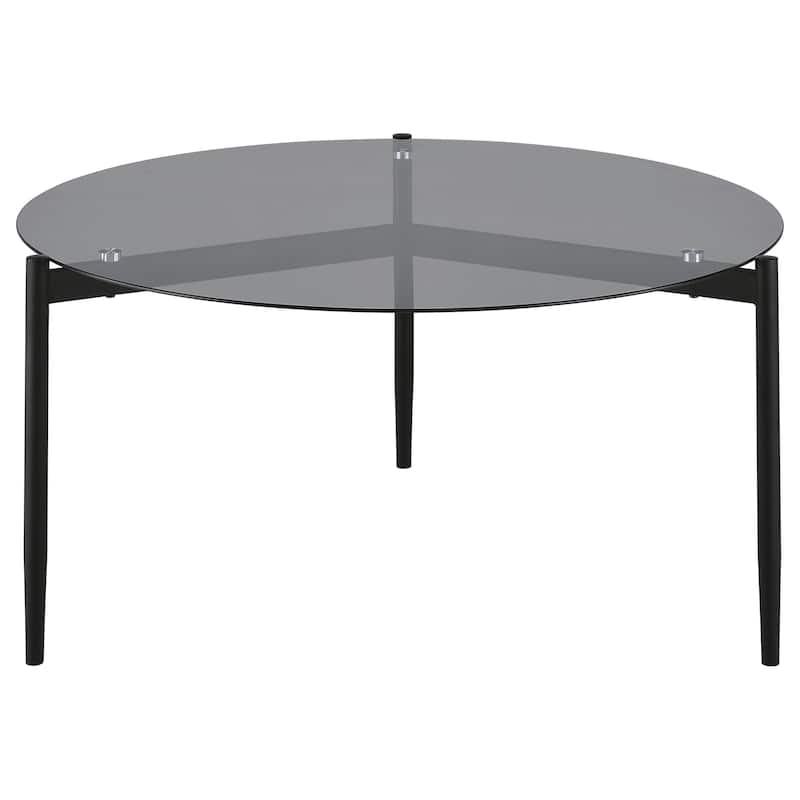 Rosalie Round Coffee And End Table Set Grey