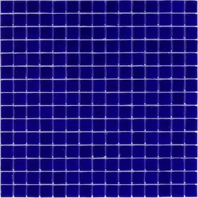 Apollo tile 12" x 12" Dune Glossy Royal Blue Glass Tile (20 sq ft/case) - 20 Pack