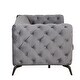 preview thumbnail 40 of 46, 63" Velvet Upholstered Loveseat Sofa with Button Tufted Back