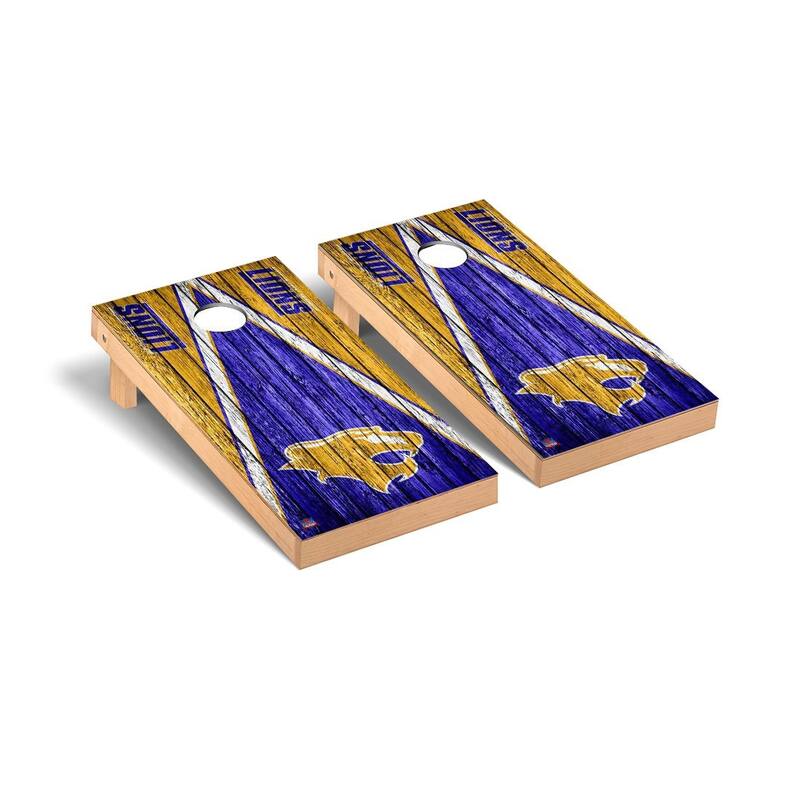 Georgian Court Lions Weathered Cornhole Board Set