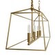 preview thumbnail 8 of 10, Hunter Fair Oaks 4-Light Linear Chandelier - Dining Room, Island - Modern, Transitional, Lantern, Geometric - Designer!