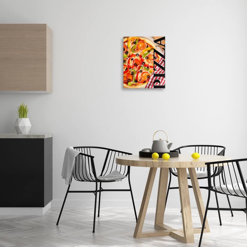 Stupell Gourmet Traditional Pizza Canvas Wall Art Design By Kim Allen