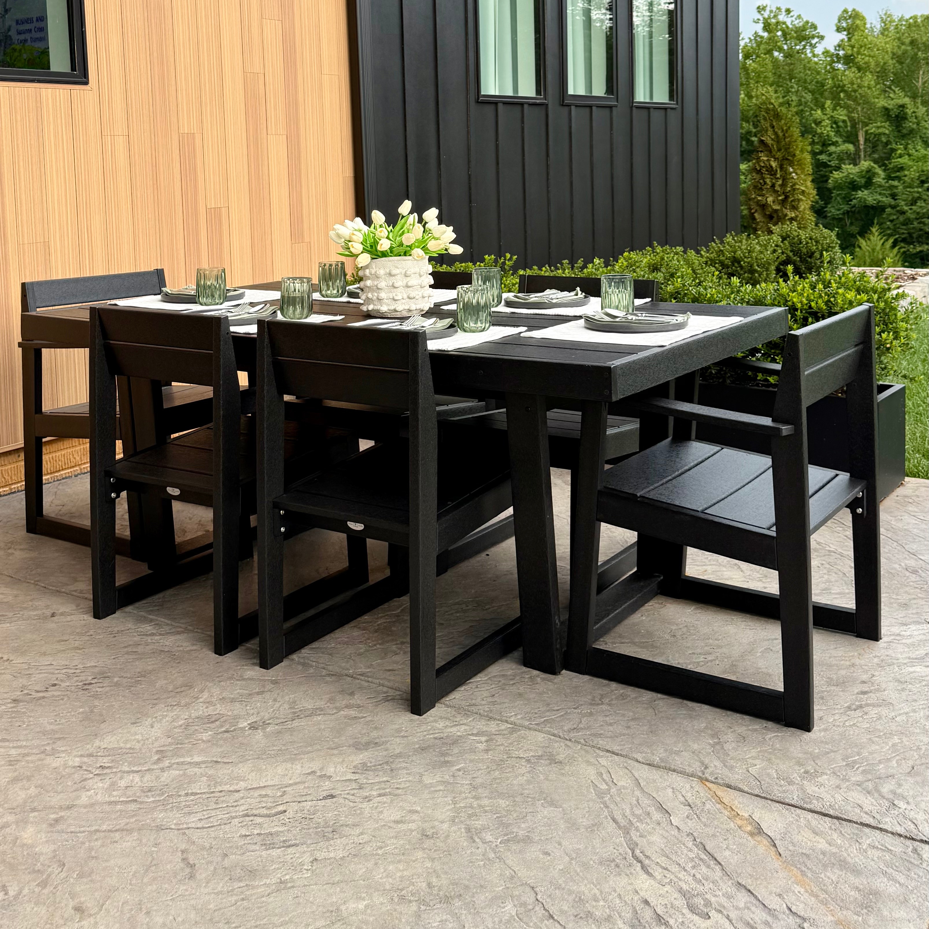 BAHIA VERDE OUTDOORS Haven Modern 7-Piece Outdoor Dining Set