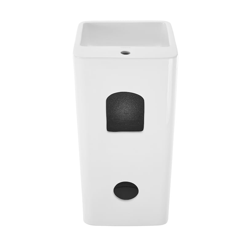Bastille One Piece Pedestal Sink - 15.75" x 15.75" 33.45"