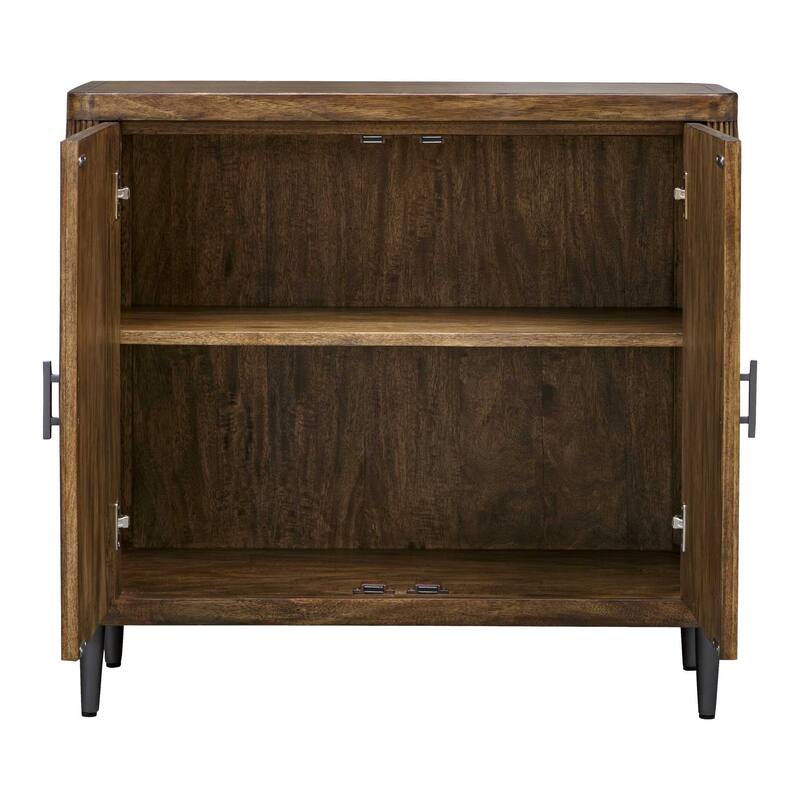 Uttermost Pinstripe Tambour 2 Door Cabinet