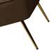 HULALA HOME Monica Modern Velvet Tufted Loveseat with Metal Legs