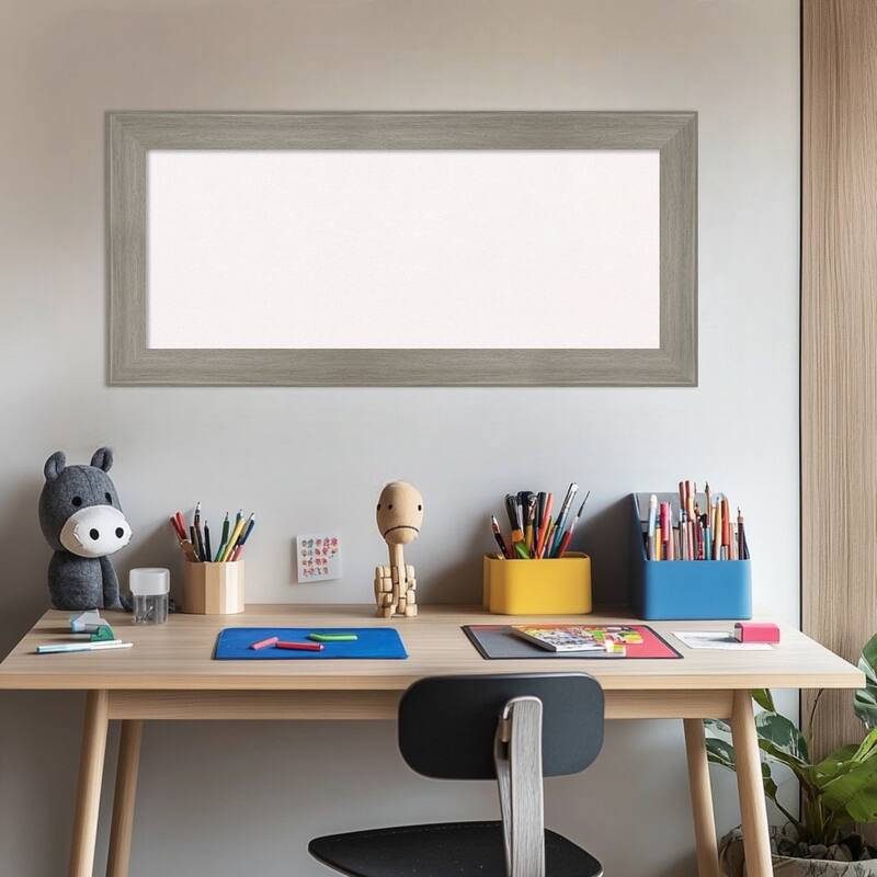 Grand Greywash Narrow Framed Cork Board - Bulletin Board, Organization Board, Pin Board