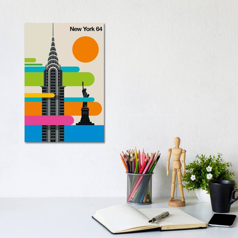 iCanvas "New York 64" by Bo Lundberg Canvas Print - 12x8x0.75