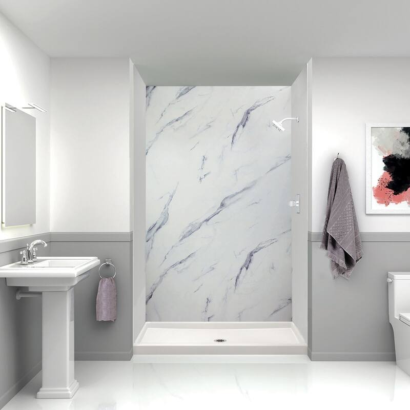 Transolid Expressions 60-in X 32-in X 96-in Glue to Wall Shower Kit - 32" x 60" x 96" - 32" x 60" x 96"
