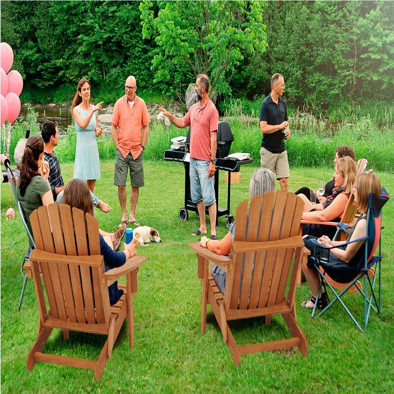 Oversize Wooden Outdoor Folding Adirondack Chair