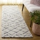 preview thumbnail 112 of 154, SAFAVIEH Arizona Shag Nevada 1.2-inch Thick Rug 2'3" x 8' Runner - Ivory/Grey