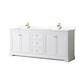 Option White / Carrara Cultured Marble Top / Brushed Gold