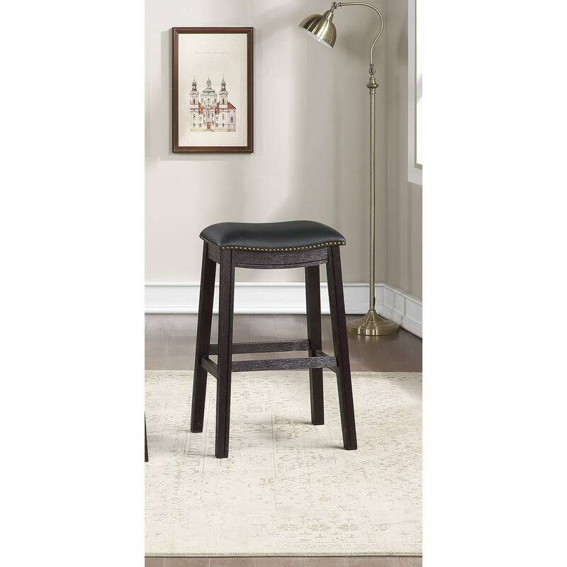 Black Pu Upholstery Bar Stool