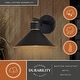 preview thumbnail 3 of 12, VAXCEL Dunbar 1-Light Matte Black and Gold Contemporary Outdoor Wall Sconce, Durable Metal Shade, LED Compatible, Dark Sky