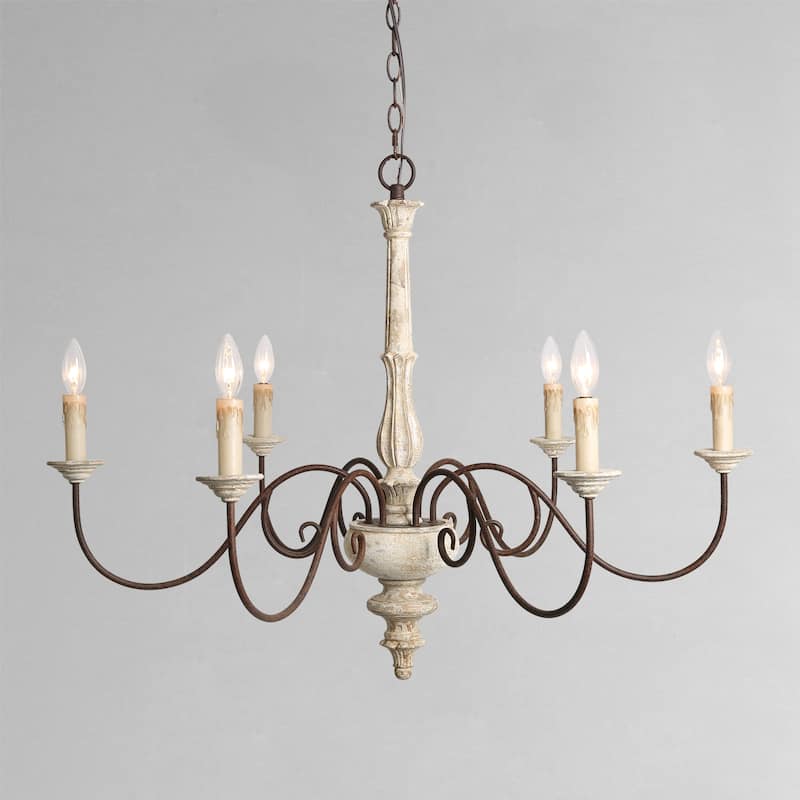 The Gray Barn 6-Light Farmhouse French Country Chandelier for Dining Room - D39"* H38"