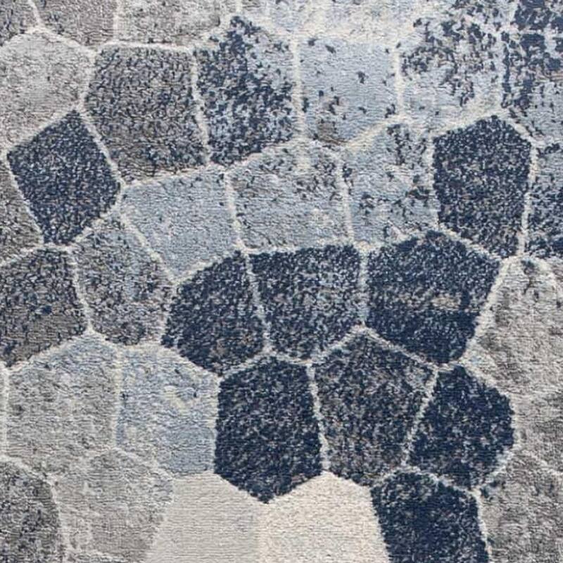 HomeRoots Cobblestone Contemporary Square Area Rug