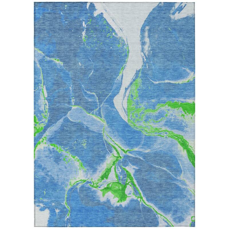HomeRoots Abstract Transitional Rectangle Outdoor Rug