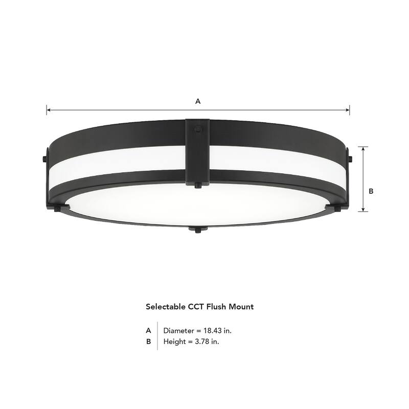 Designers Fountain EV1561C3 Winslow 18" Wide Integrated LED Flush