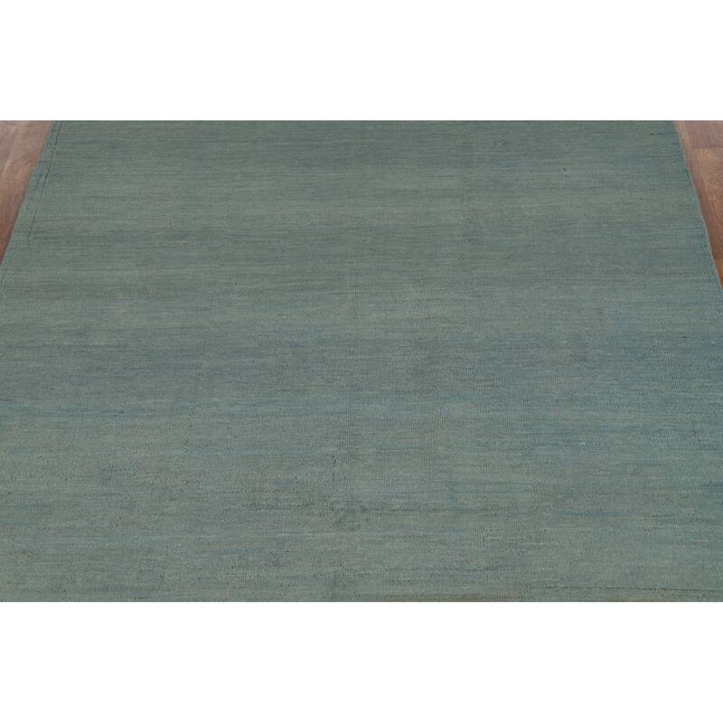 Aqua Blue & Green Modern Gabbeh Oriental Area Rug Handmade Wool Carpet - 4'10" x 6'10"