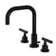 preview thumbnail 2 of 19, Kingston Brass Manhattan 8 in. Widespread Bathroom Faucet