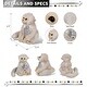 preview thumbnail 2 of 4, DolliBu White Squirrel Monkey Stuffed Animal with Silver Cross Plush - 12.5 inches