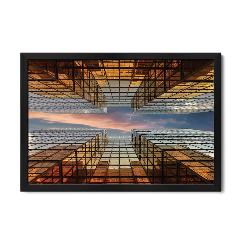 Golden Mirrors Premium Framed Poster by Fabrizio Massetti - Black - 32x24x1