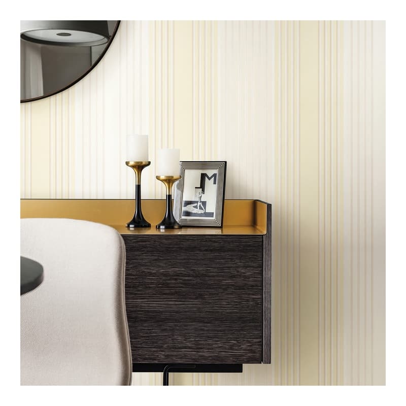Advantage Vickie Light Yellow Stripe Wallpaper - 21 x 396 x 0.025