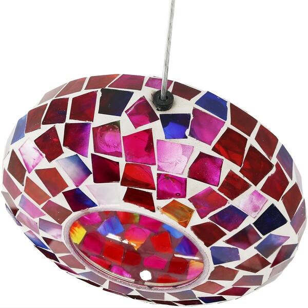 Shop Sunnydaze Crimson Glass Mosaic Fly Through Hanging Outdoor