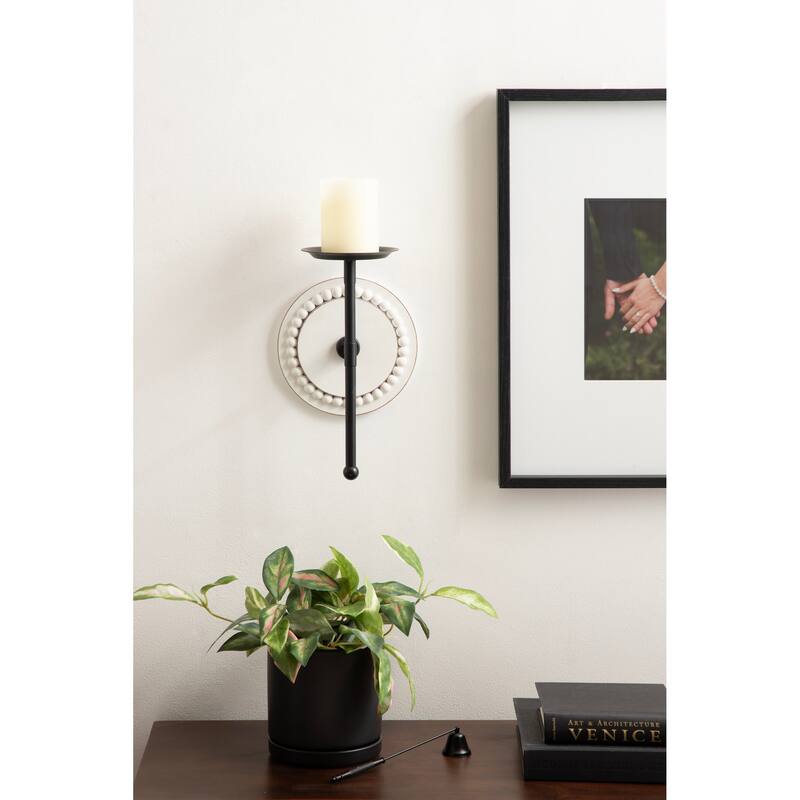 Kate and Laurel Letta Wood/Metal Sconce