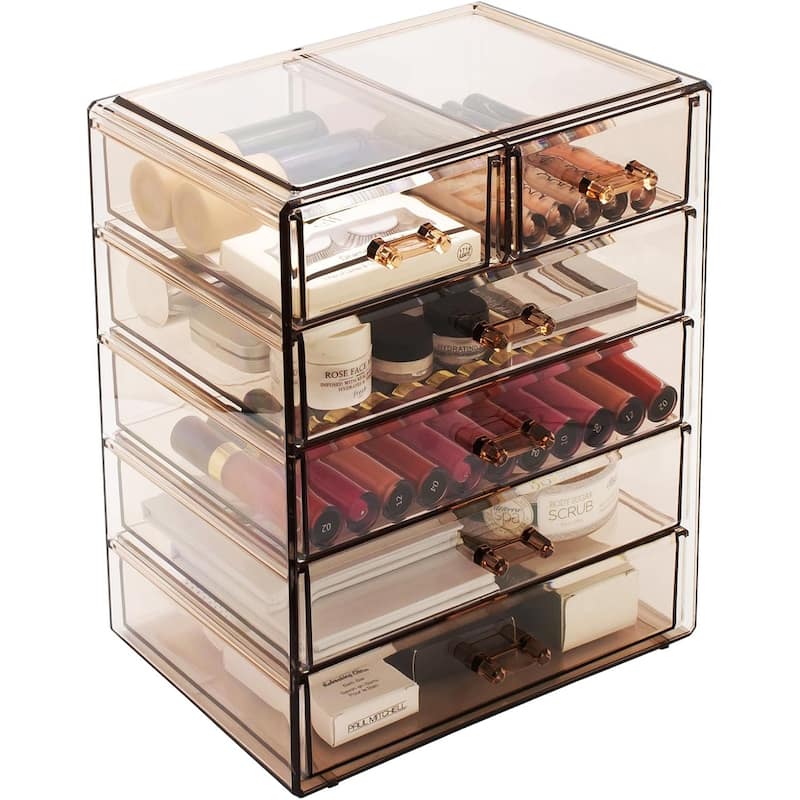 Sorbus New Cosmetics and Jewelry Big Storage Case Display - 4 large, 2 small drawers - 9.50" L x 6.25" W x 11.25" H