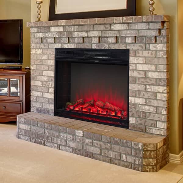 Kinbor 28 inch Electric Fireplace with Heater Wall Mountedu0026Recessed Linear  Fireplace Wall Insert w/Remote Control Timer WiFi - On Sale - Bed Bath u0026  Beyond - 34399160