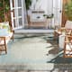 SAFAVIEH Beach House Adelle Indoor/ Outdoor Waterproof Patio Backyard Rug - 5'3" x 7'6" - Cream/Aqua