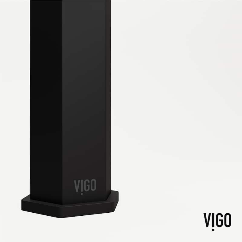 VIGO Nova 8" H Button Operated Single Hole Bathroom Faucet