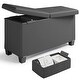 preview thumbnail 50 of 62, Nestl Storage 30-In Storage Ottoman Bench with Storage Bins for Bedroom - Folding Foot Rest Ottoman with Storage for Living Room Faux Leather - Gray