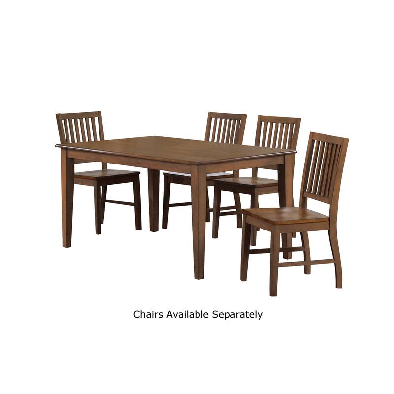 60" amish brown rectangular dining table