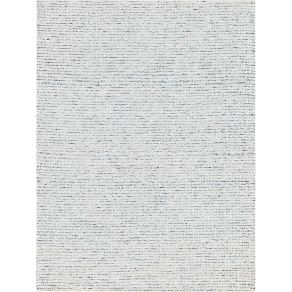 EXQUISITE RUGS Key West Hand-tufted New Zealand Wool Ivory/Blue Area Rug.