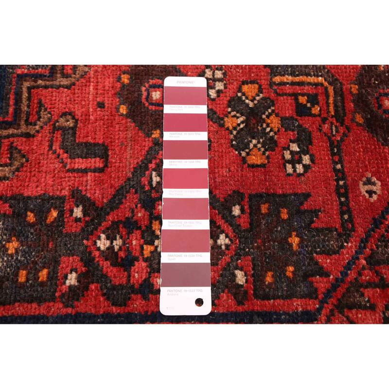 ECARPETGALLERY Hand-knotted Andelz Red Wool Rug - 3'11 x 6'8