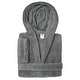 preview thumbnail 1 of 20, Sweet Kids 100% Polyester SUPER PLUSH Double Brushed Hooded Bathrobe Grey - Large