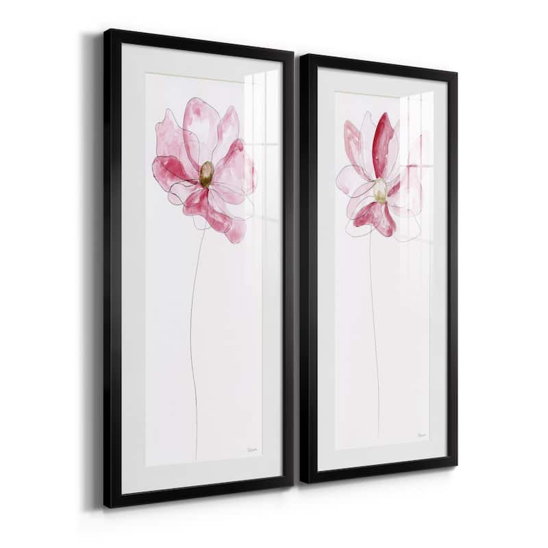 Sketchy Floral I-Premium Gallery Framed Print - Ready to Hang