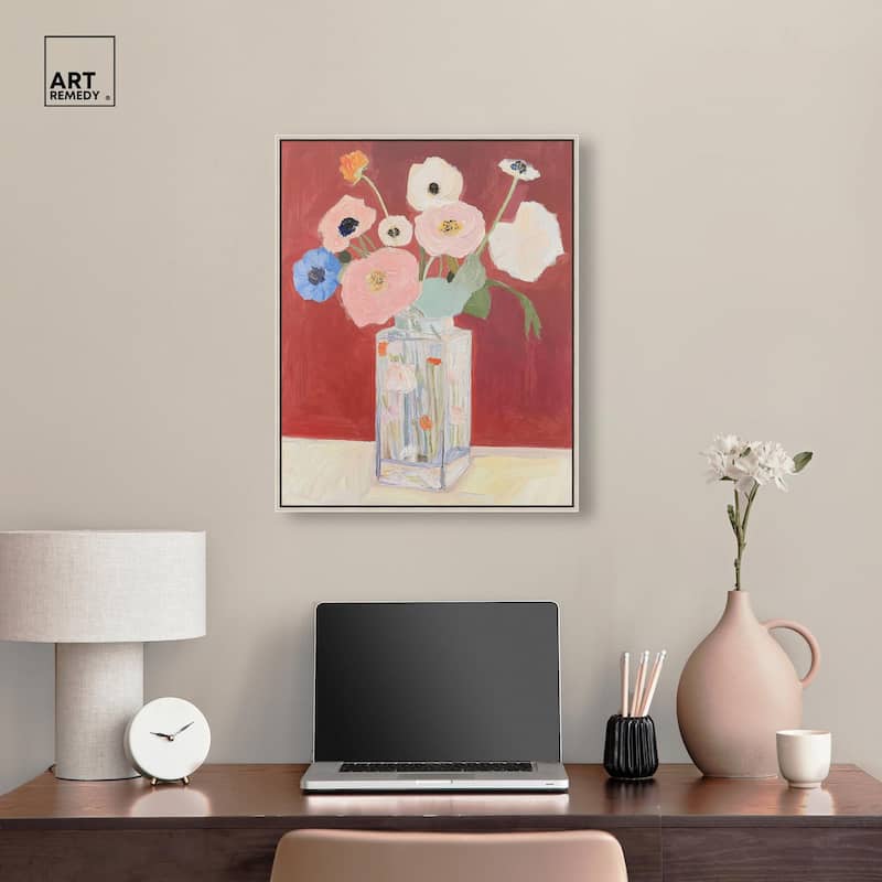 Anemones in a Vase I Canvas by Art Remedy
