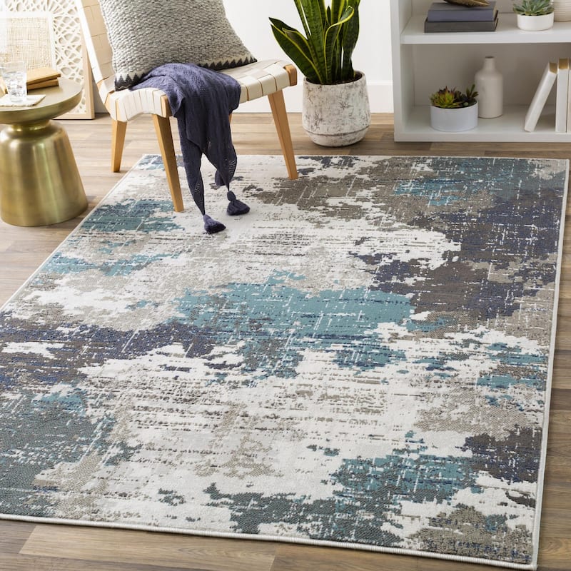 Livabliss Skagen Industrial Area Rug - 7' 10" x 10' 2" - Teal - Rectangle