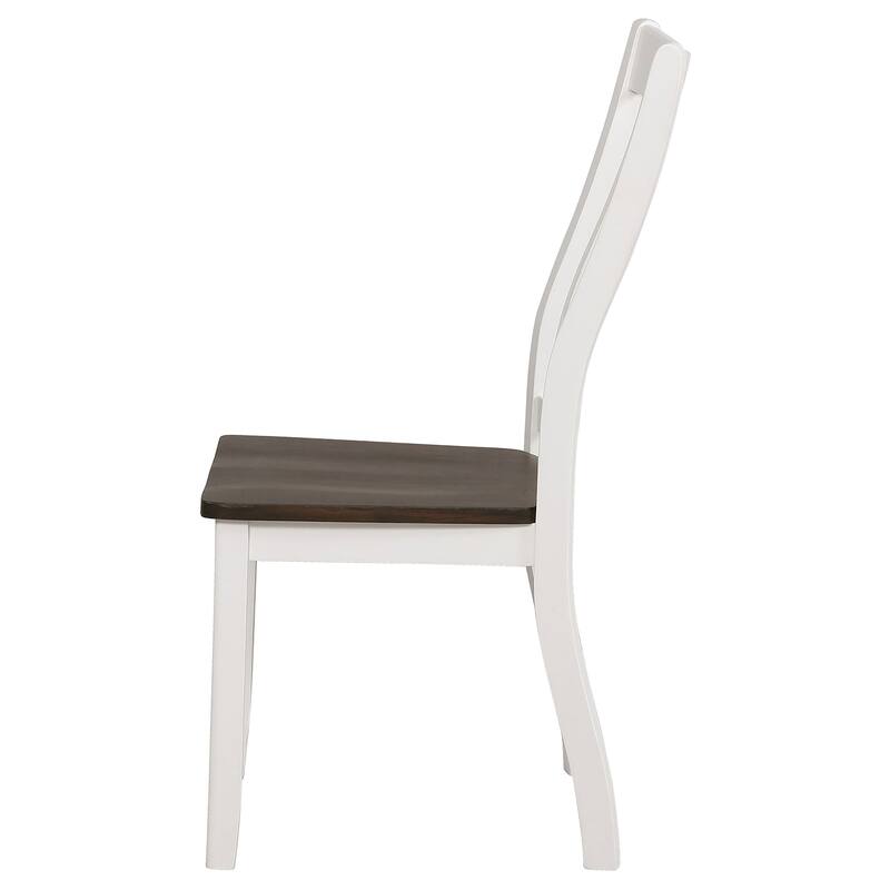 Kingman Distressed White Wood Dining Side Chair (Set of 2)