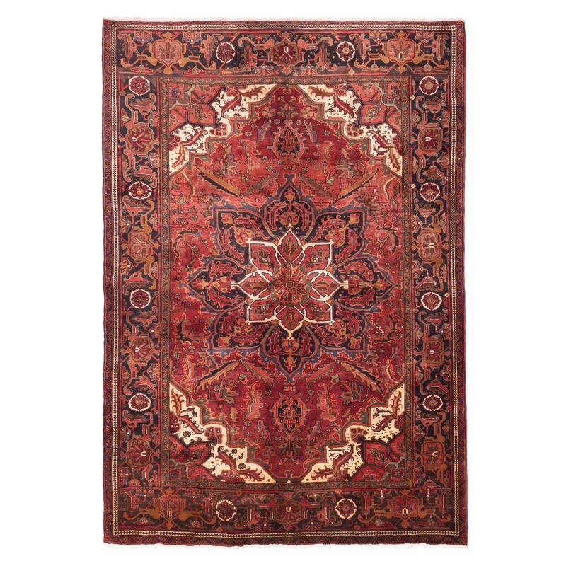 ECARPETGALLERY Hand-knotted Sarabi Dark Red Wool Rug - 6'8 x 9'6