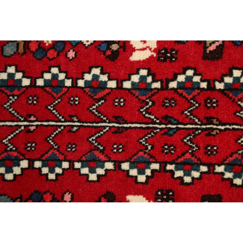 Tribal Vegetable Dye Abadeh Nafar Persian Area Rug Wool Hand-knotted - 3'5" x 5'3"