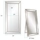 preview thumbnail 5 of 6, Allan Andrews Wood Framed Full Length Titus Floor Mirror - Silver - 70" H x 30" W