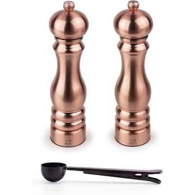Peugeot Paris Chef u'Select Stainless Steel 22cm 9 inch Salt & Pepper Mills Gift Set, Copper