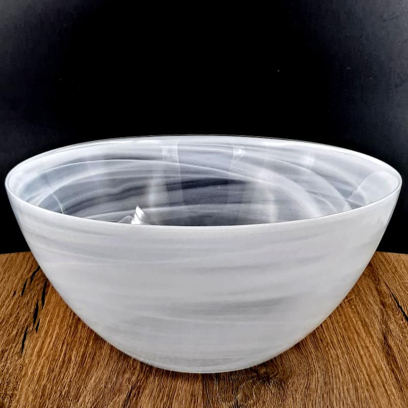 NUAGE Glass Serving Bowl - 10" - Ivory