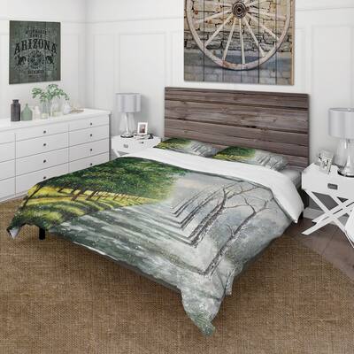 Designart 'Winter and Summer United' Country Duvet Cover Set