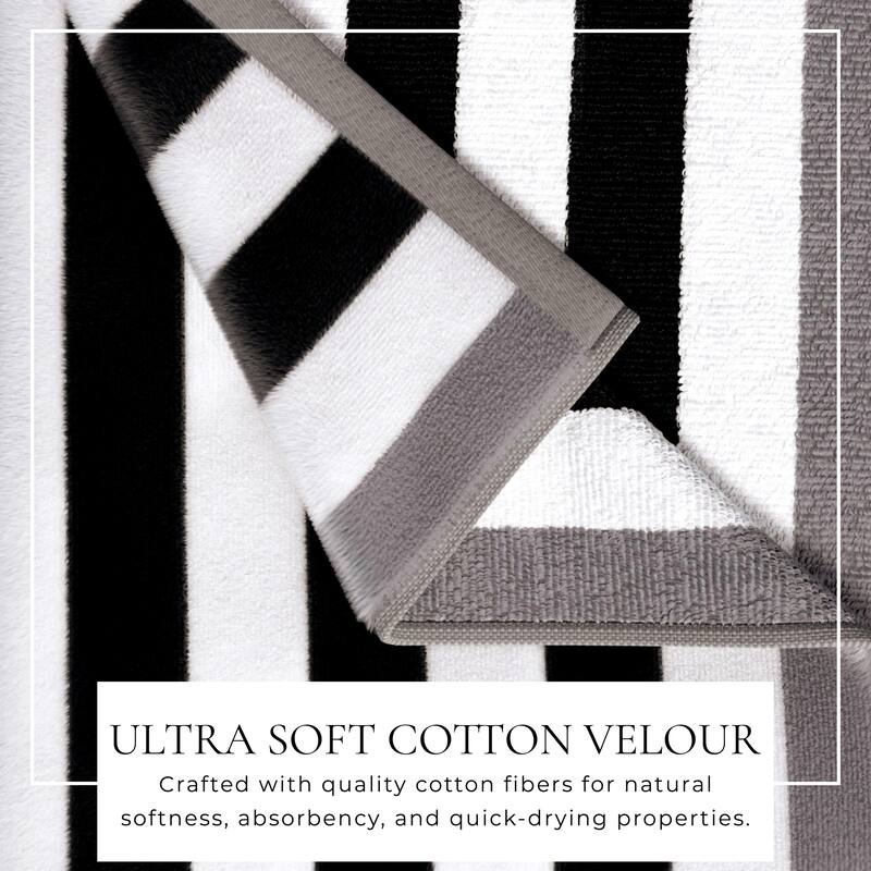 Linery & Co. Oversized Cotton Stripe Beach Towel