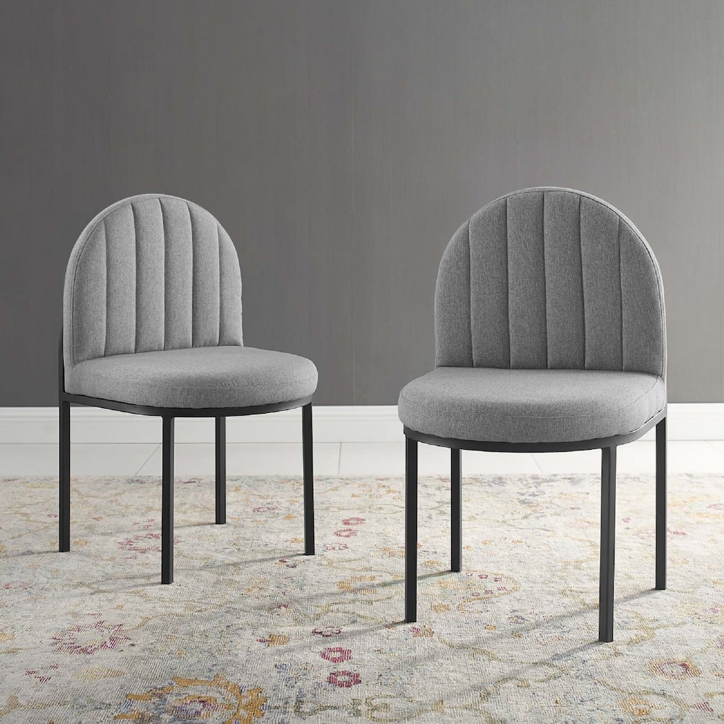 Modway Isla Dining Side Chair Upholstered Fabric Set of 2